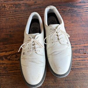 G/FORE Cream Leather Athletic Shoes